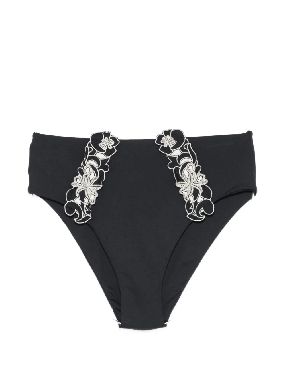 TWINSET floral-embroidered bikini bottoms - Nero