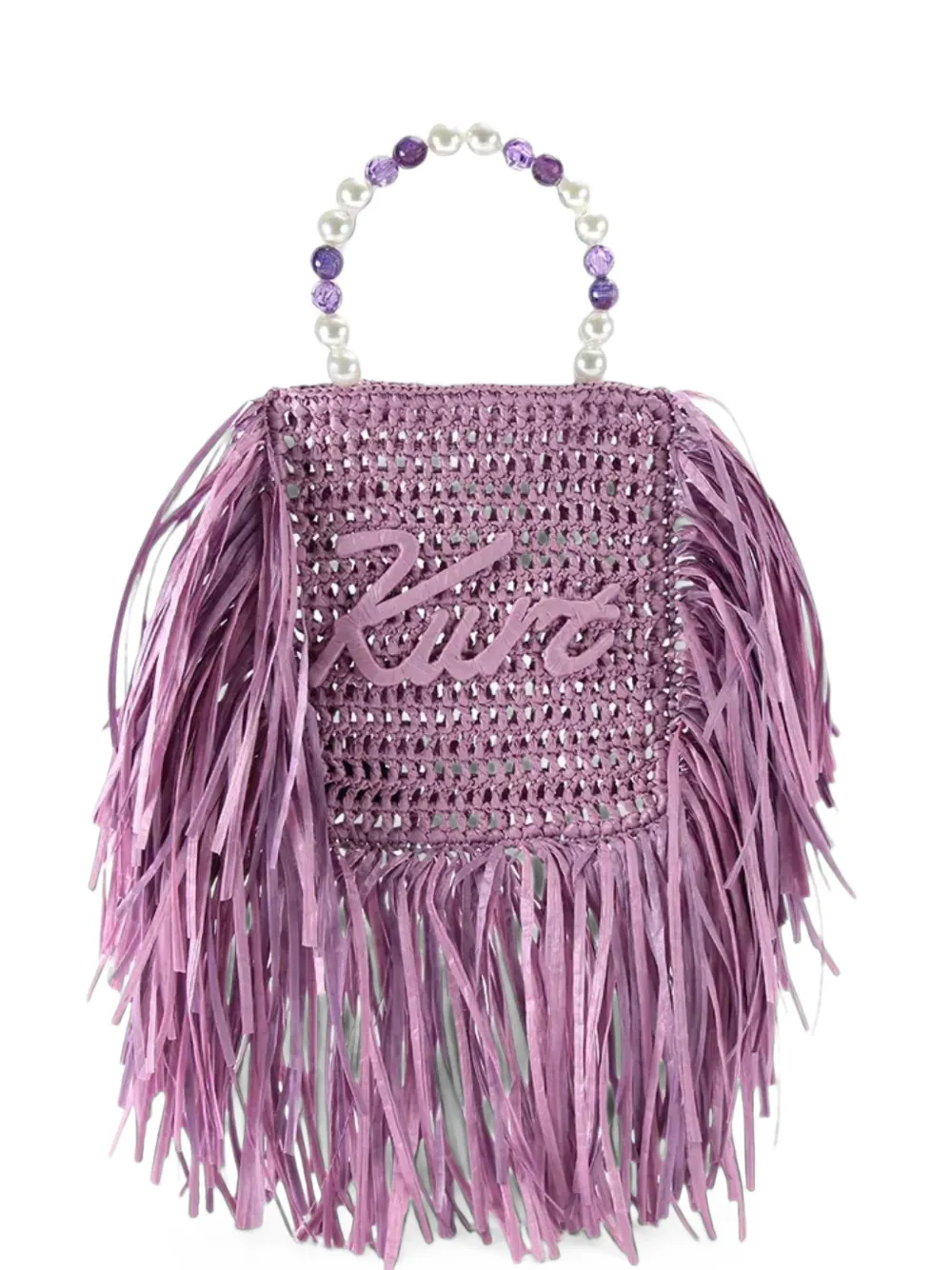 Kurt Geiger London fringe-trimmed beaded-handle tote bag - Viola