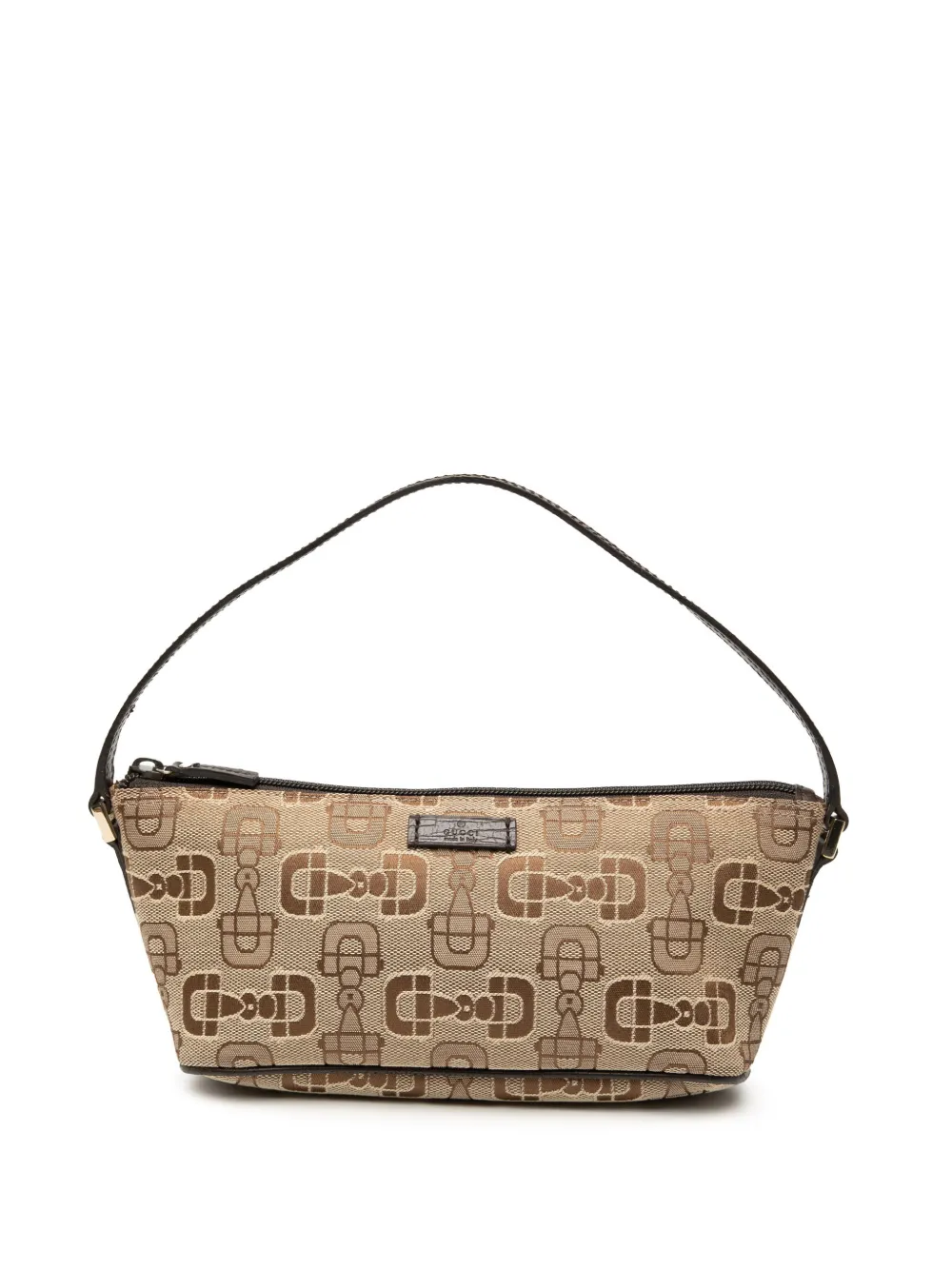 Gucci Pre-Owned 2000-2015 Printed Canvas Horsebit Boat shoulder bag - Toni neutri