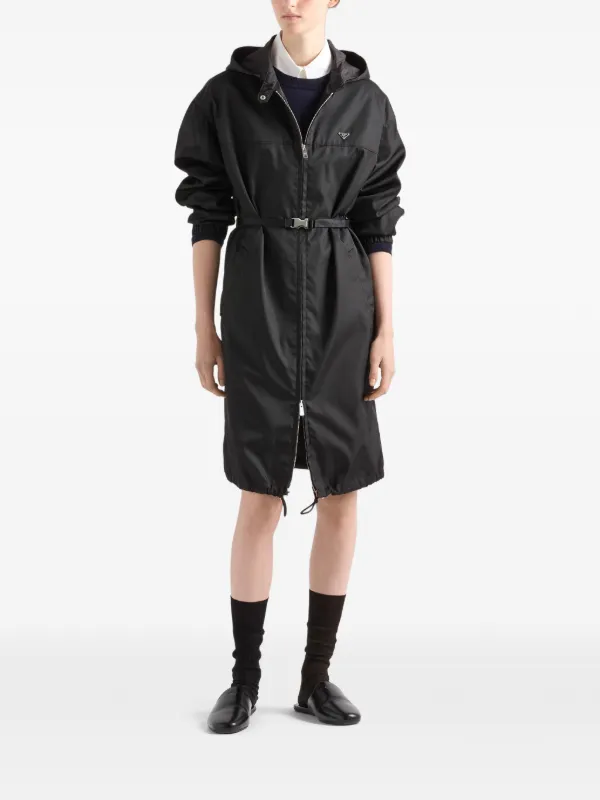 Prada Re-Nylon Coat | Black | FARFETCH RO