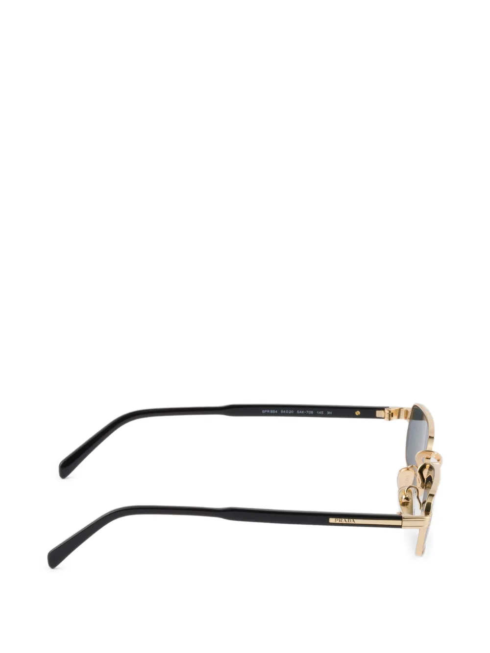 Prada Eyewear Zonnebril met het iconische metalen plakkaat Goud