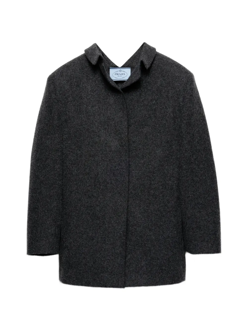 Prada single-breasted shetland wool jacket - Grigio