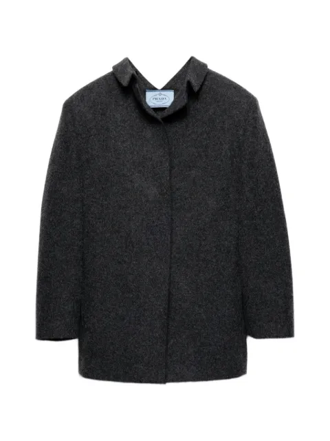 Prada single-breasted shetland wool jacket