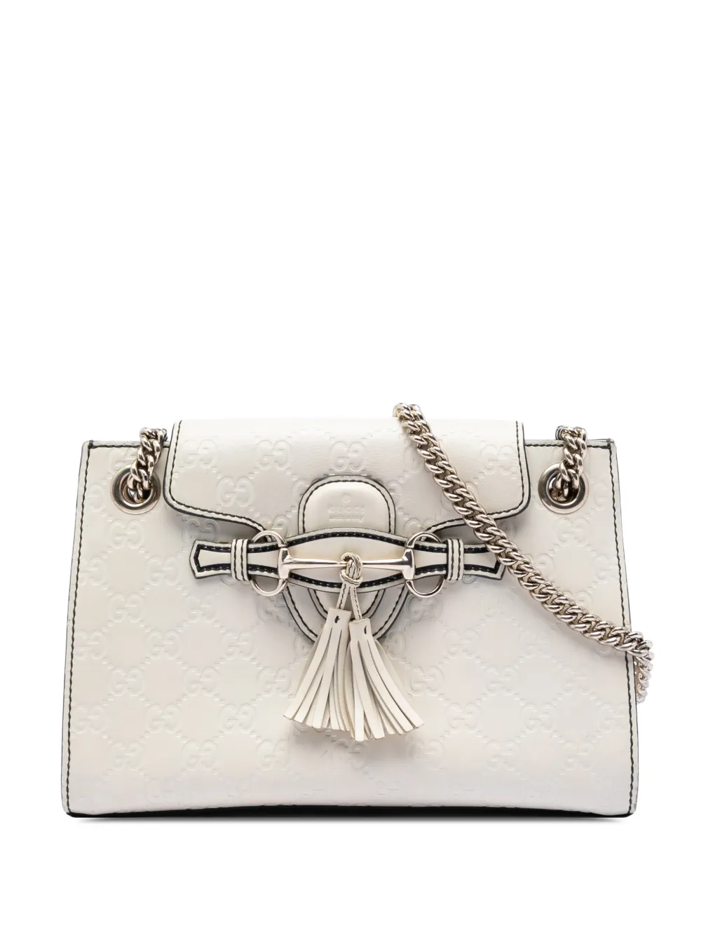 Gucci Pre-Owned 2016-2025 Small Guccissima Emily shoulder bag - Bianco