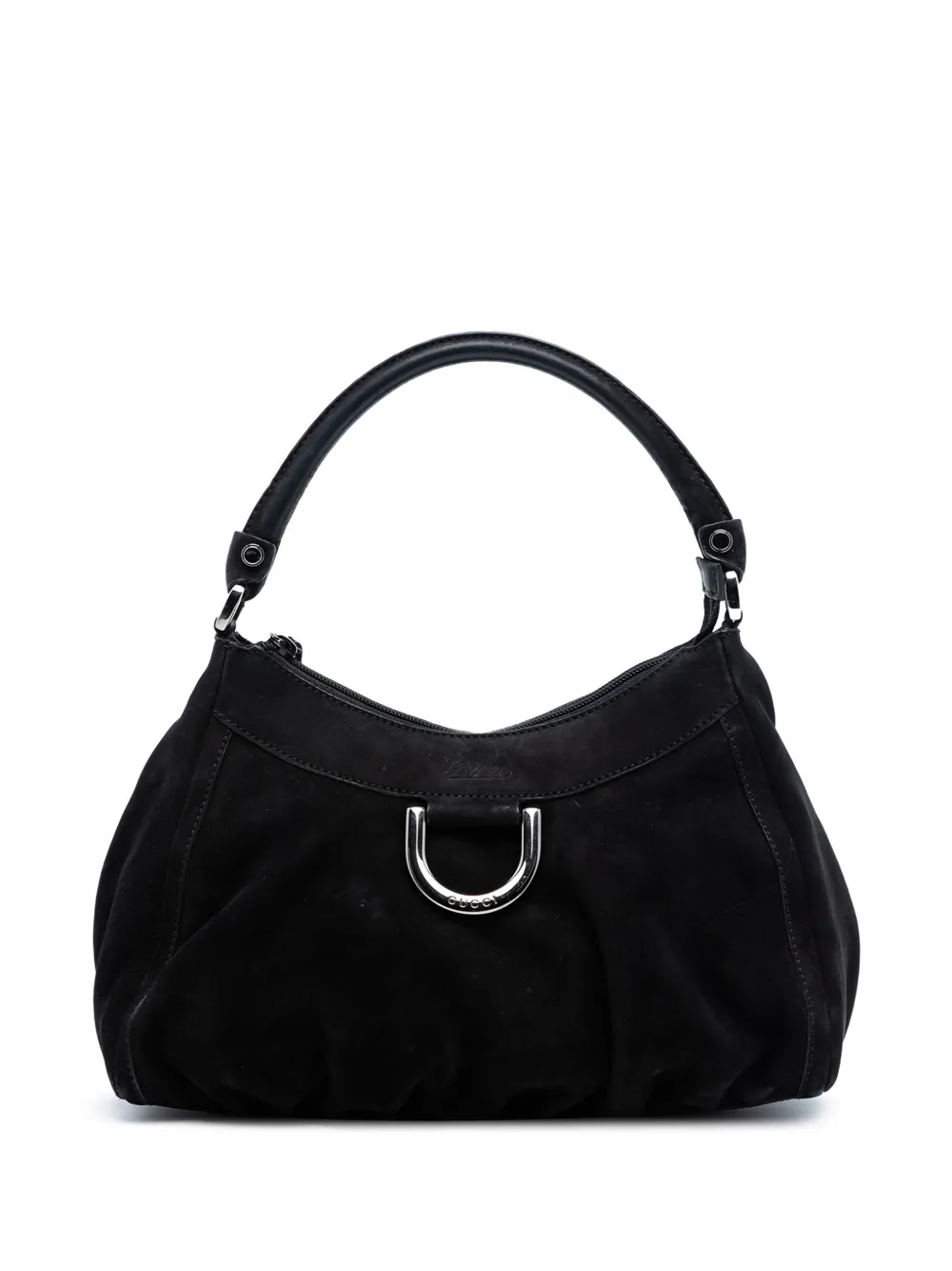 Gucci Pre-Owned 2016-2025 Suede Abbey D Ring shoulder bag - Nero