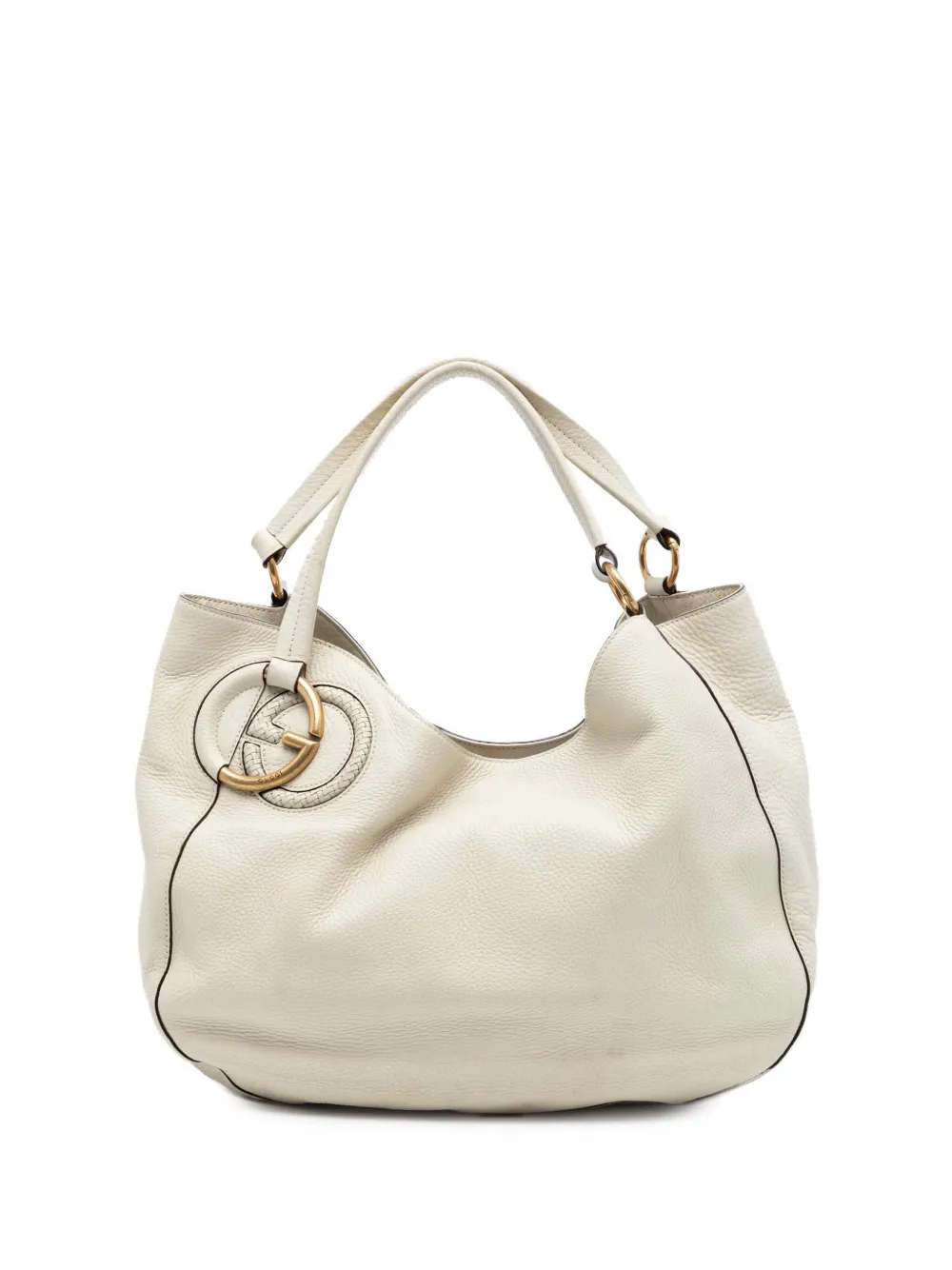 Gucci Pre-Owned 2016-2026 Medium Pebbled Calfskin Twill tote bag - Bianco