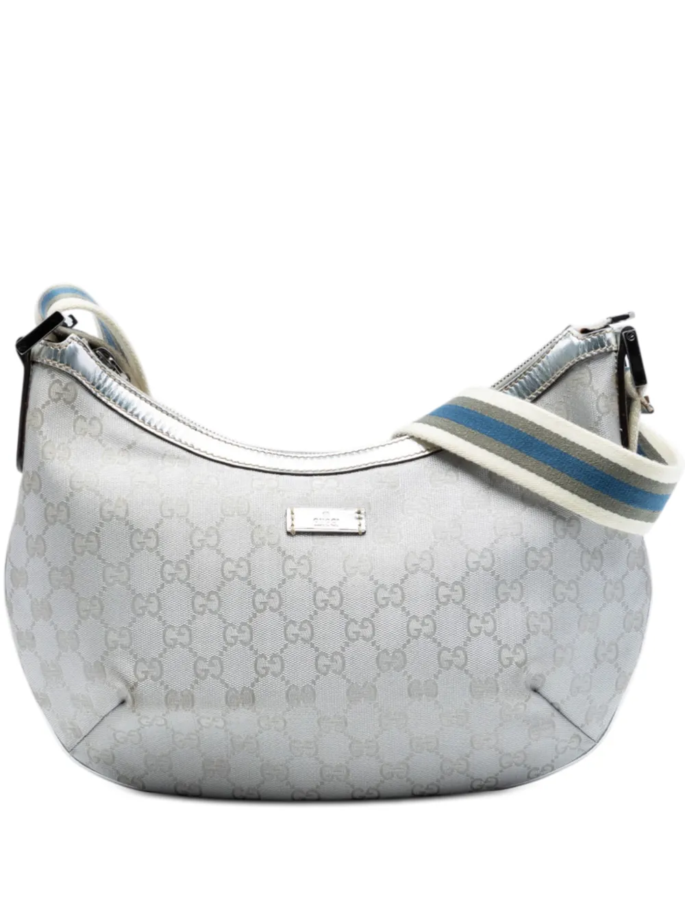 Gucci Pre-Owned 2016-2026 GG Imprime Web crossbody bag - Argento