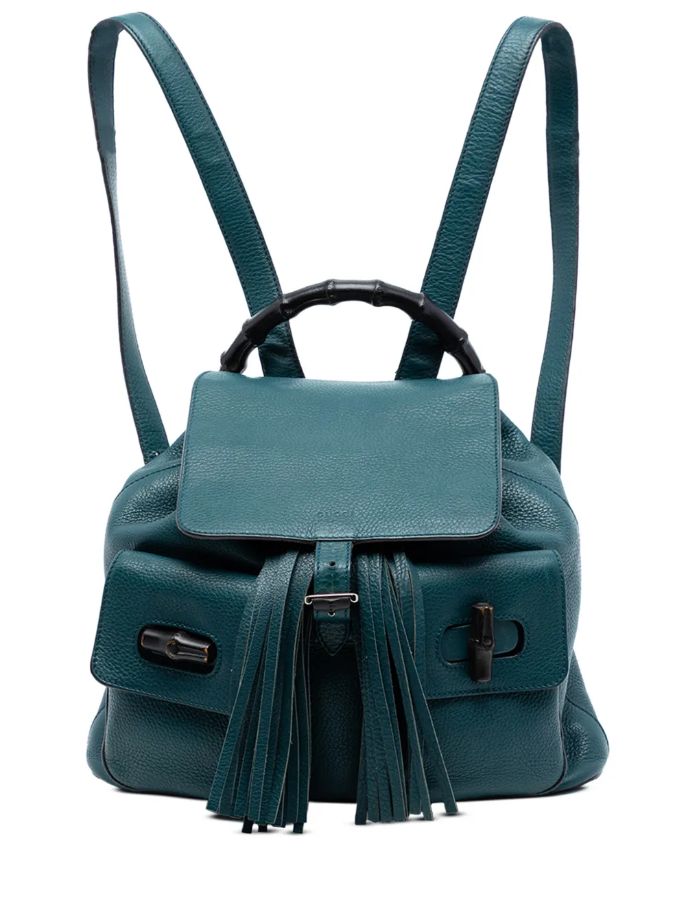 Gucci Pre-Owned 2016-2026 Leather Bamboo Tassel backpack - Verde