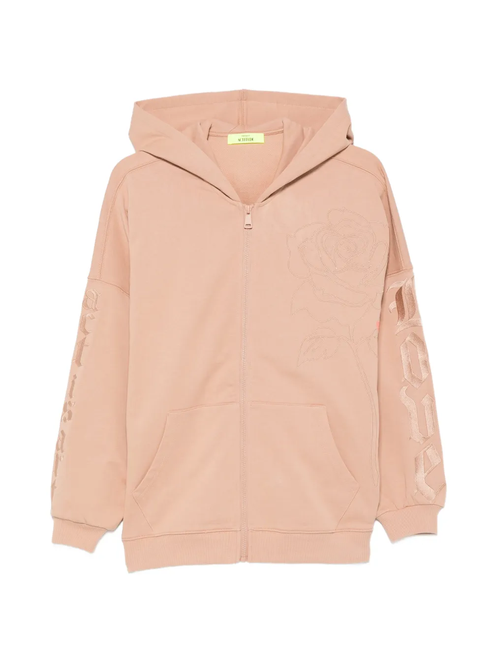 TWINSET floral-embroidered hoodie - Toni neutri