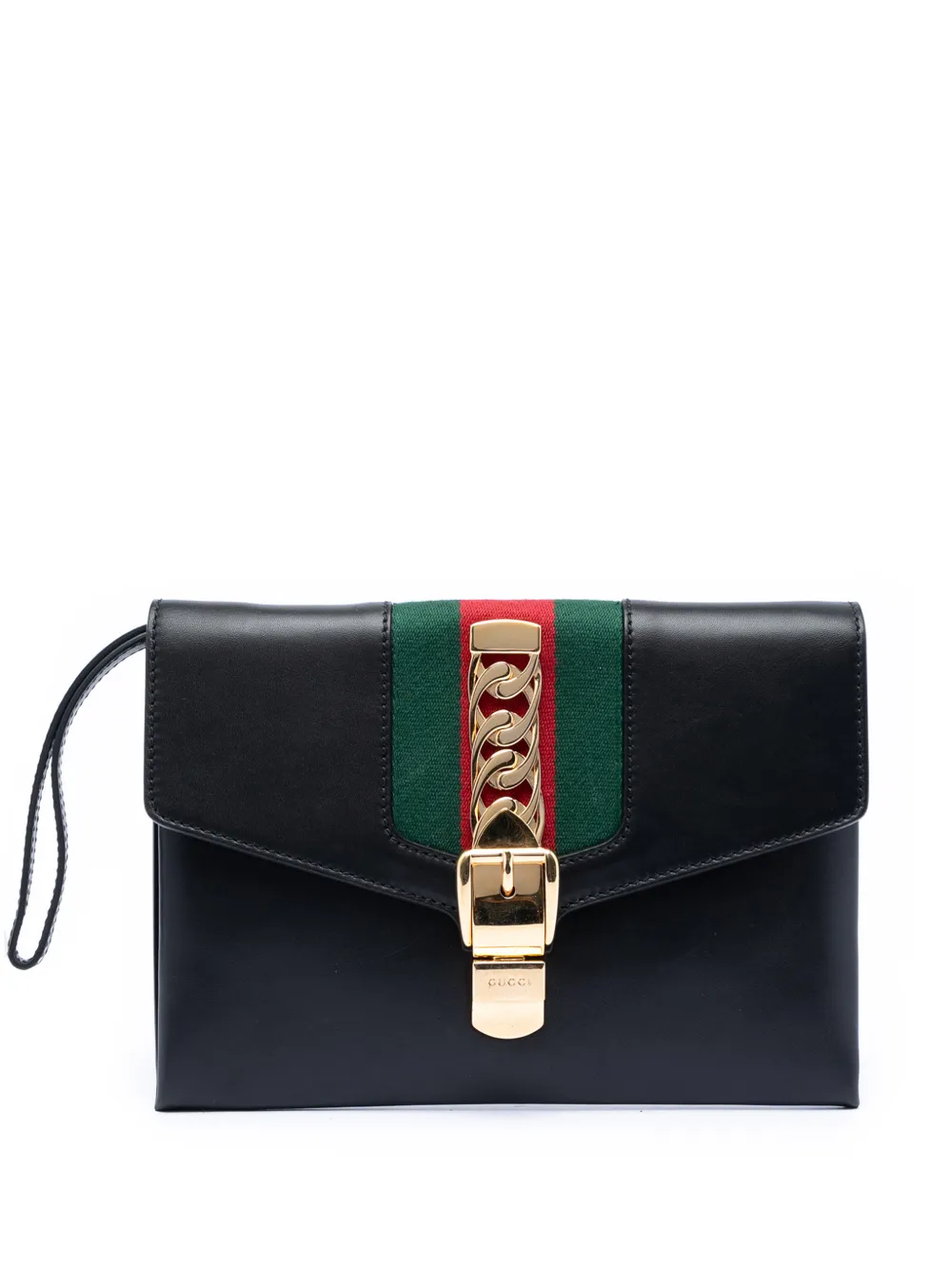 Gucci Pre-Owned 2016-2026 Leather Sylvie clutch bag - Nero
