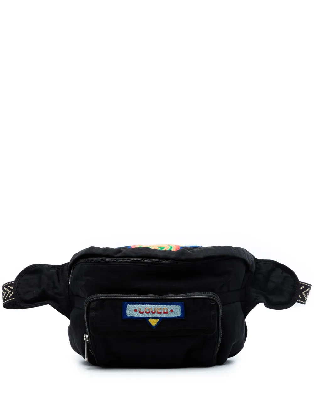 Gucci Pre-Owned 2016-2025 Nylon 80s Patch Convertible Belt Bag satchel - Nero