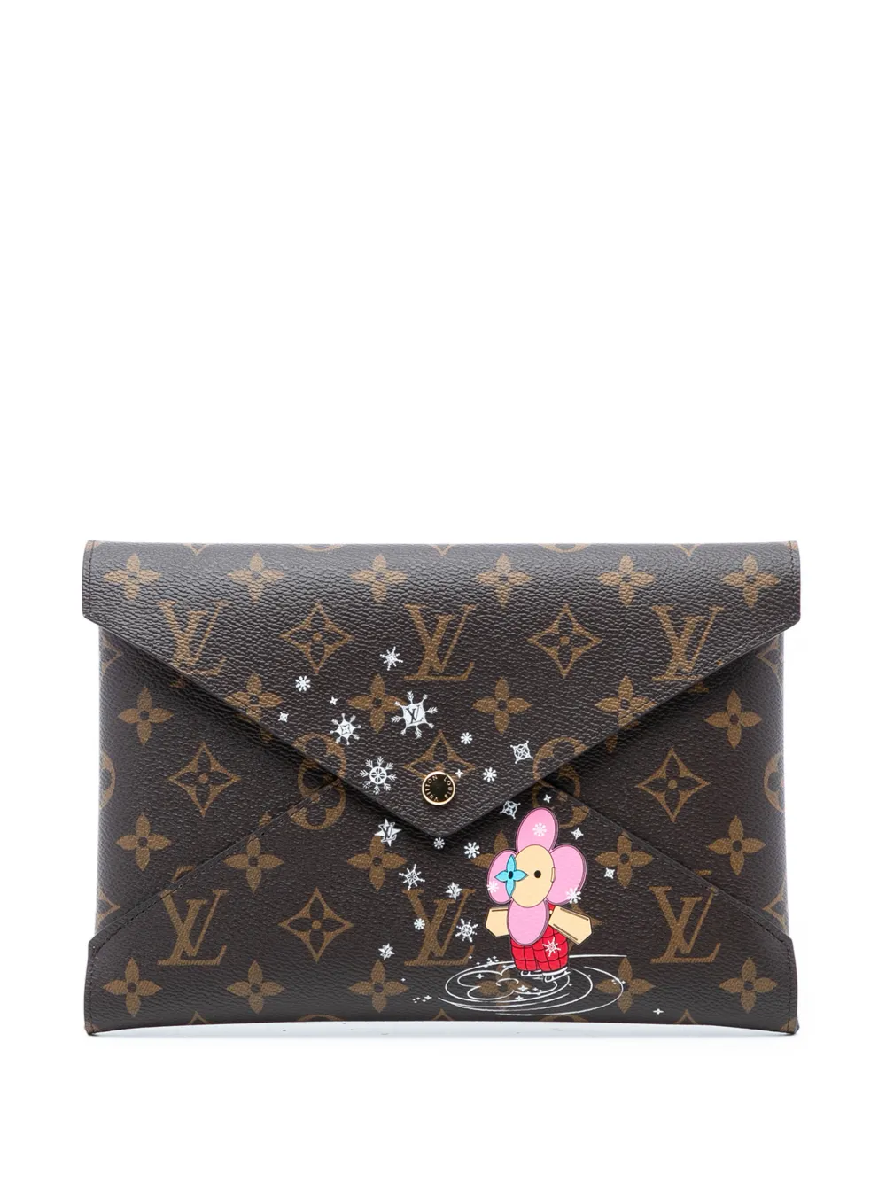 Louis Vuitton Pre-Owned 2023 Monogram Christmas Animation Vivienne Kirigami Pochette GM clutch bag - Braun