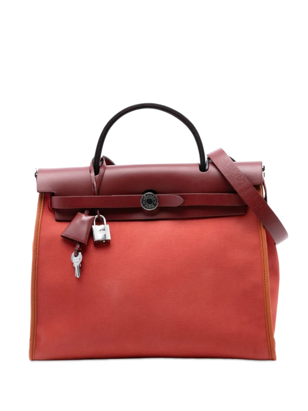 Hermès Pre-Owned 2014 Toile Herbag Zip 31 satchel - Arancione