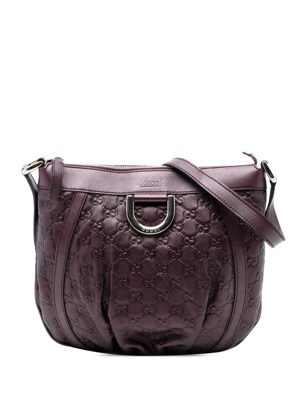 Gucci Pre-Owned 2016-2025 Metallic Guccissima Abbey D Ring crossbody bag - Viola