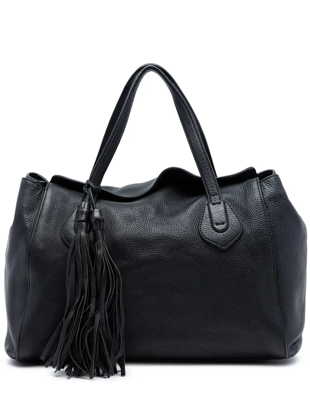 Gucci Pre-Owned 2016-2026 Pebbled Leather Lady Tassel tote bag - Nero