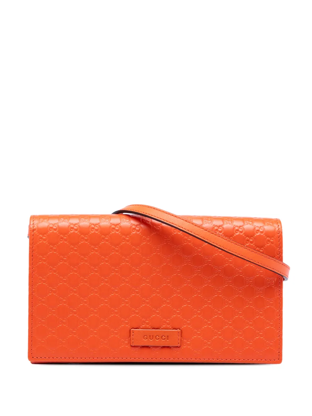 Gucci Pre-Owned 2000-2015 Microguccissima Wallet on Strap crossbody bag - Orange