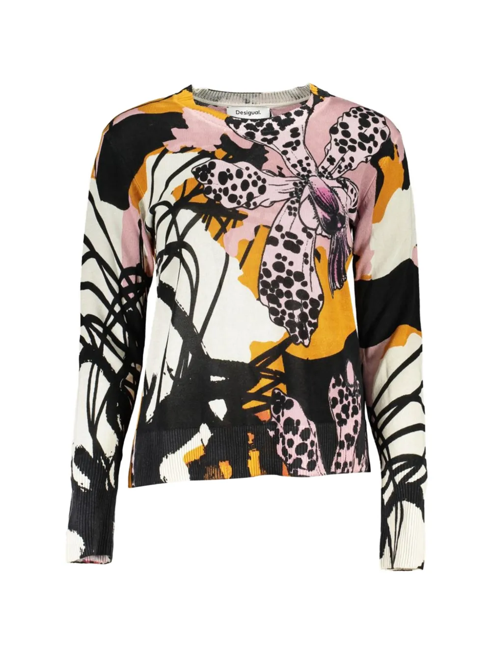 Desigual abstract floral-print sweater - Toni neutri