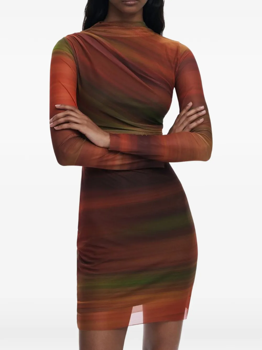 Desigual draped mini dress - Arancione