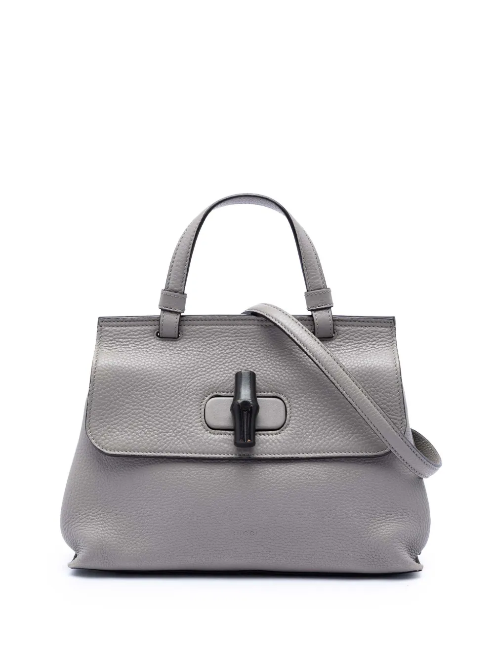 Gucci Pre-Owned 2016-2026 Small Leather Bamboo Daily satchel - Grigio
