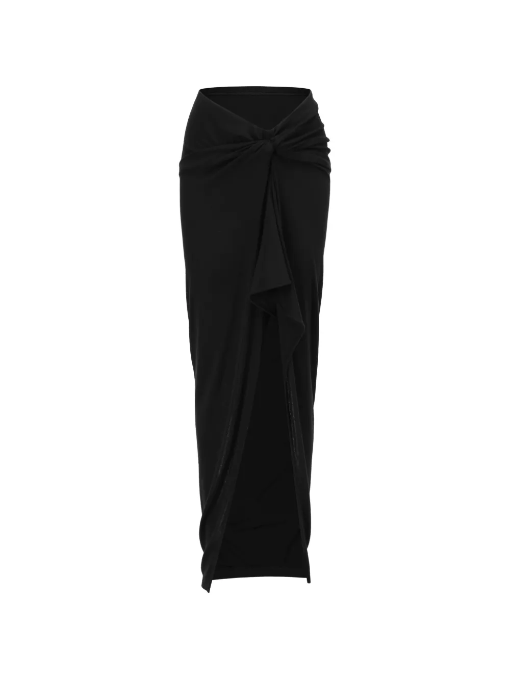 OUDE WAAG knot-detail draped skirt - Nero