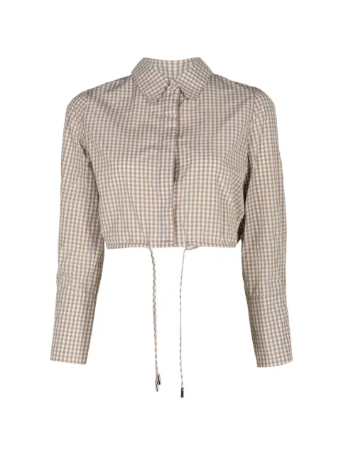 Alexis Mazi gingham-check drawstring-hem top