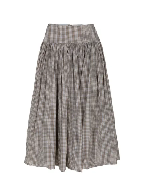 Alexis Havara gingham-check midi skirt