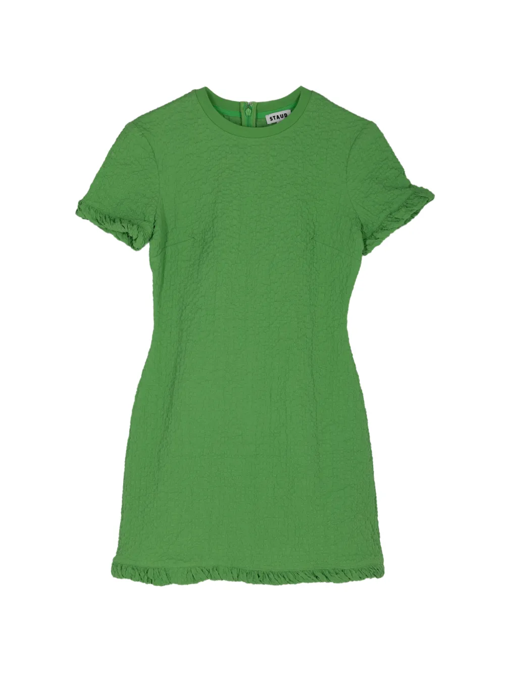 STAUD Delia ruffled mini dress - Verde