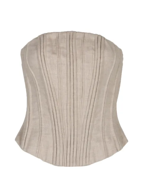 ANDRES OTALORA Te Miro pleated strapless top