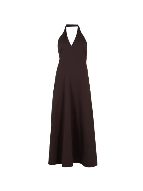 St. Agni Halter Plunge maxi dress