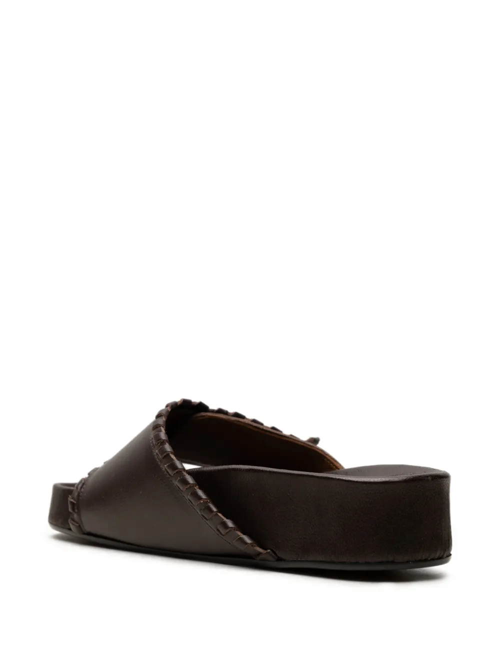 ATP Atelier Novella whipstitch-trim sandals Bruin