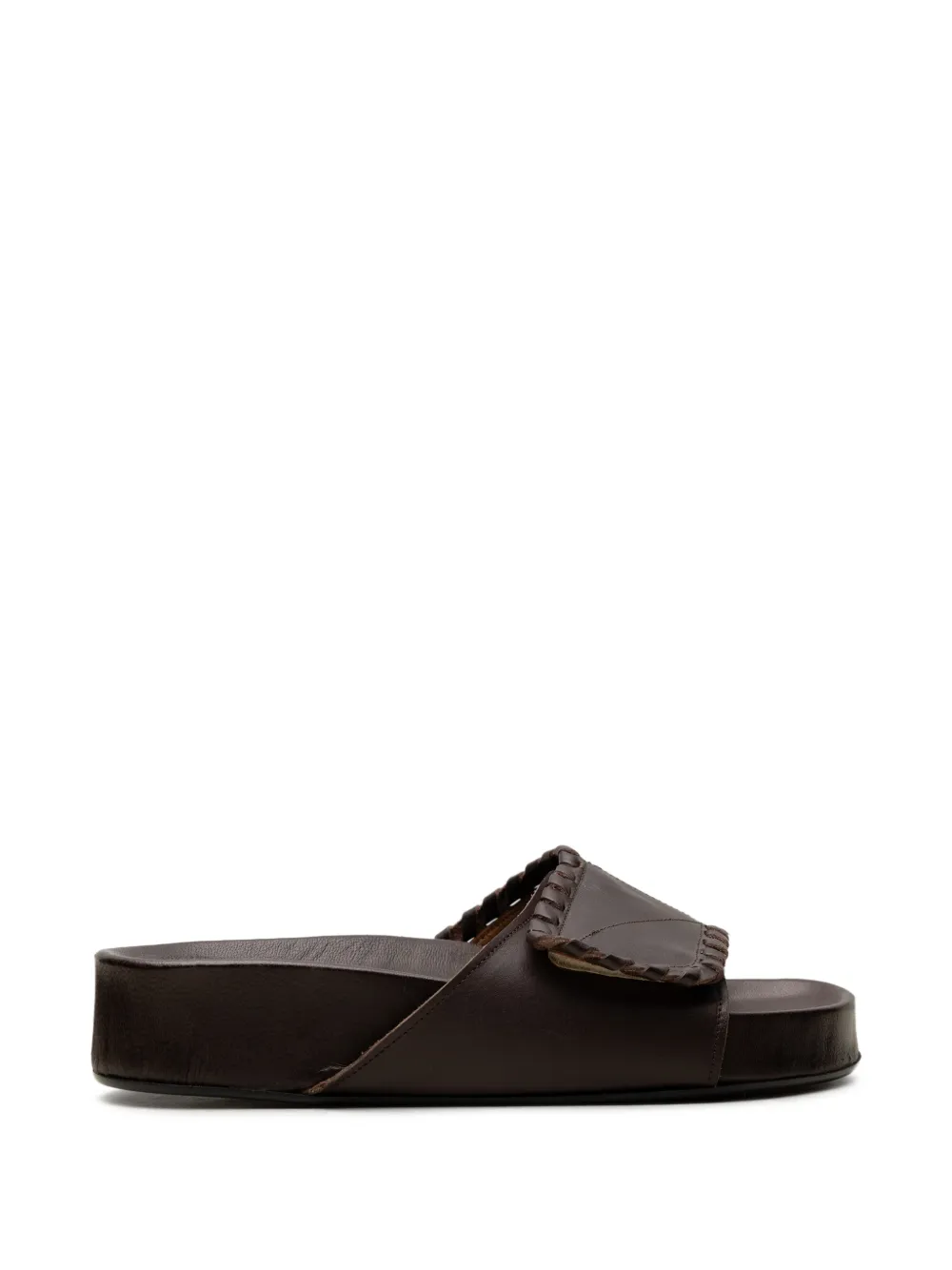 ATP Atelier Novella whipstitch-trim sandals Bruin