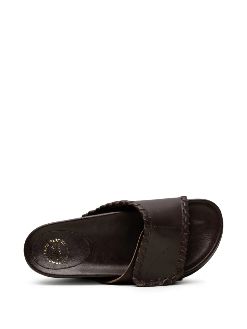 ATP Atelier Novella whipstitch-trim sandals Bruin