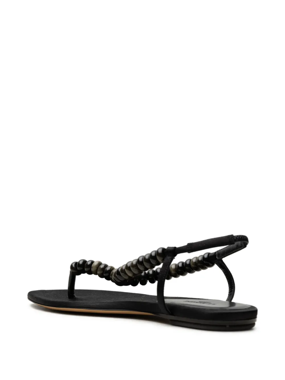 Le Monde Beryl beaded thong sandals Zwart