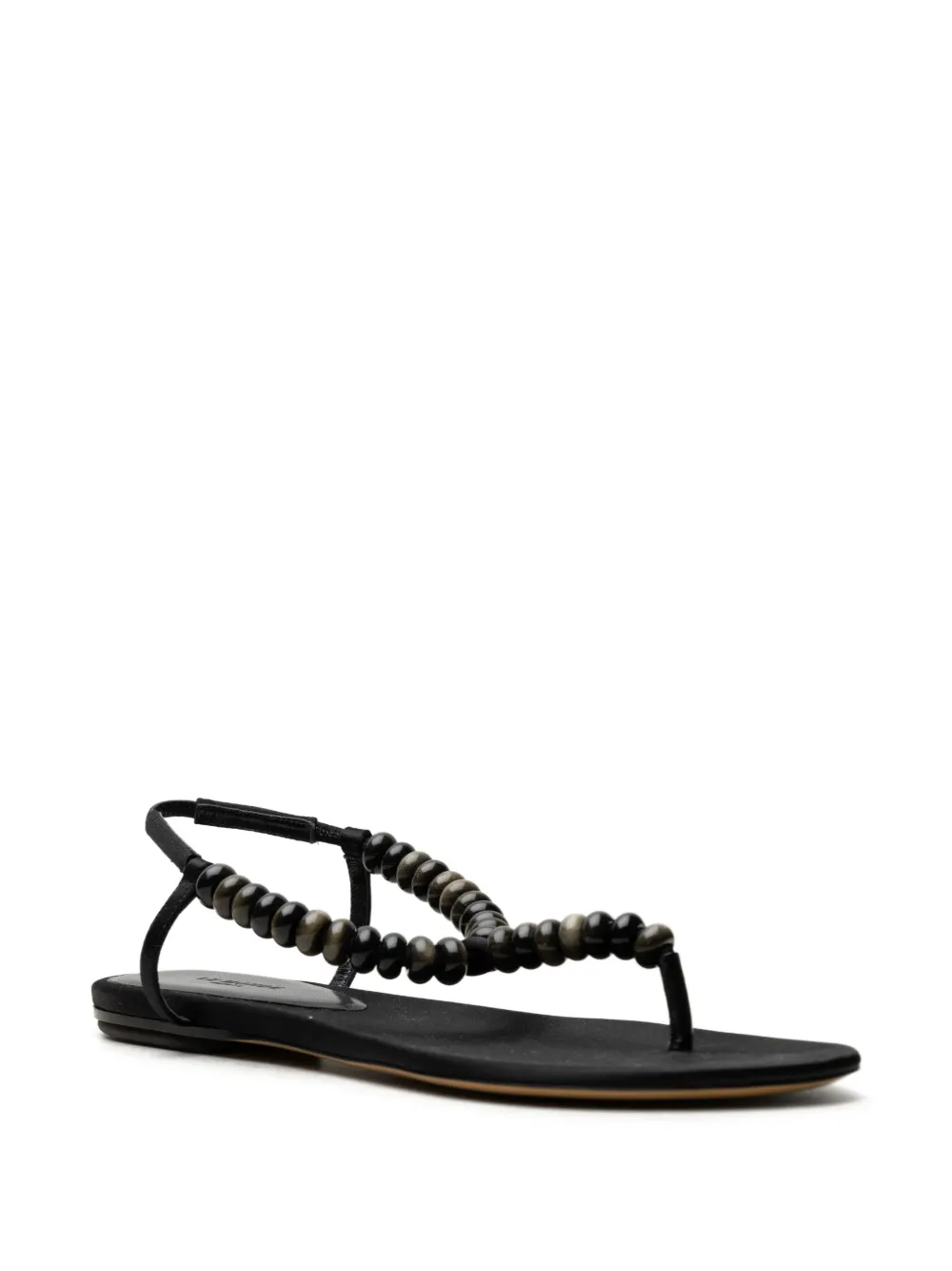 Le Monde Beryl beaded thong sandals Zwart