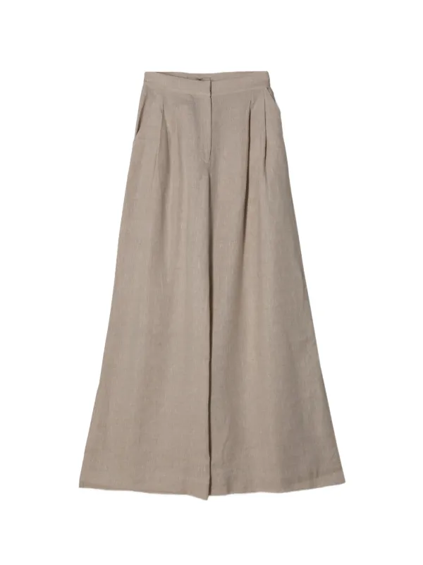 Andres Otalora Ama Y Haz Pleated Trousers in Neutrals