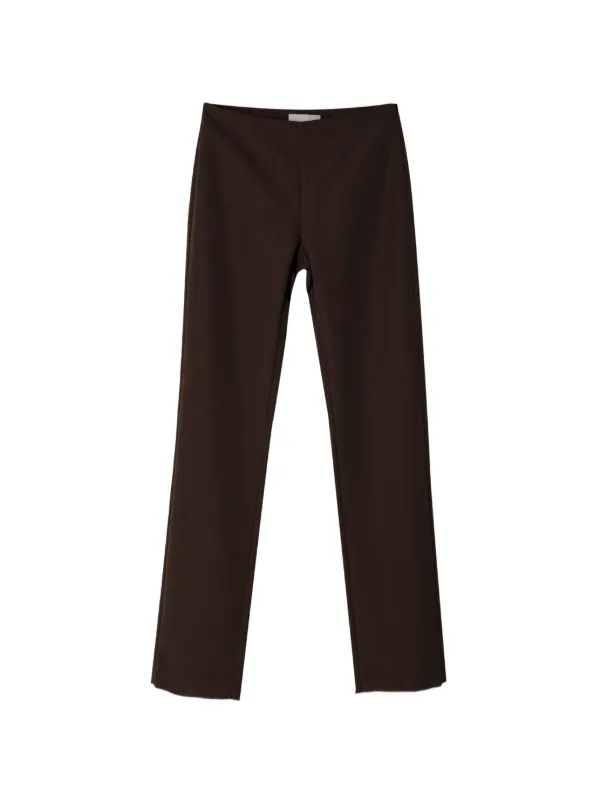 St. Agni The Silk Canvas 90s Minimal Trousers in Brown