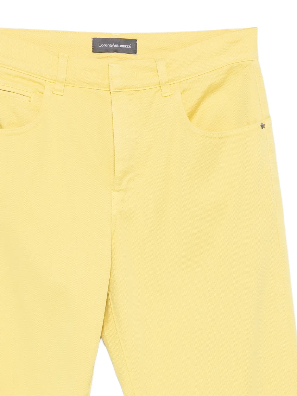 Lorena Antoniazzi Straight broek met logopatch Geel