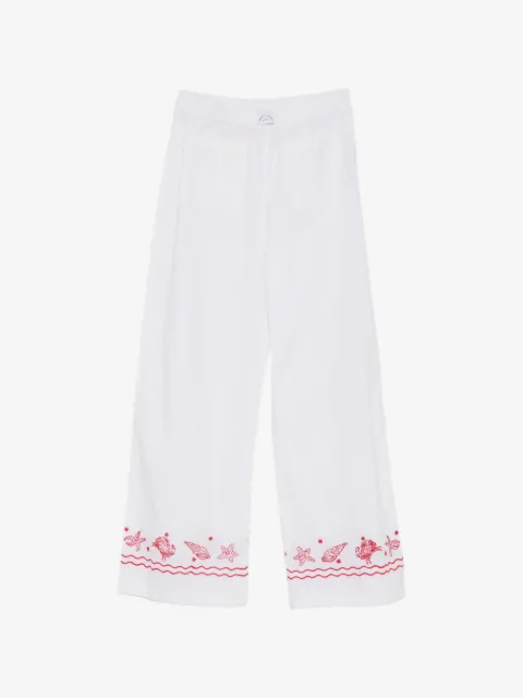 Maison Labiche 자수 와이드 팬츠