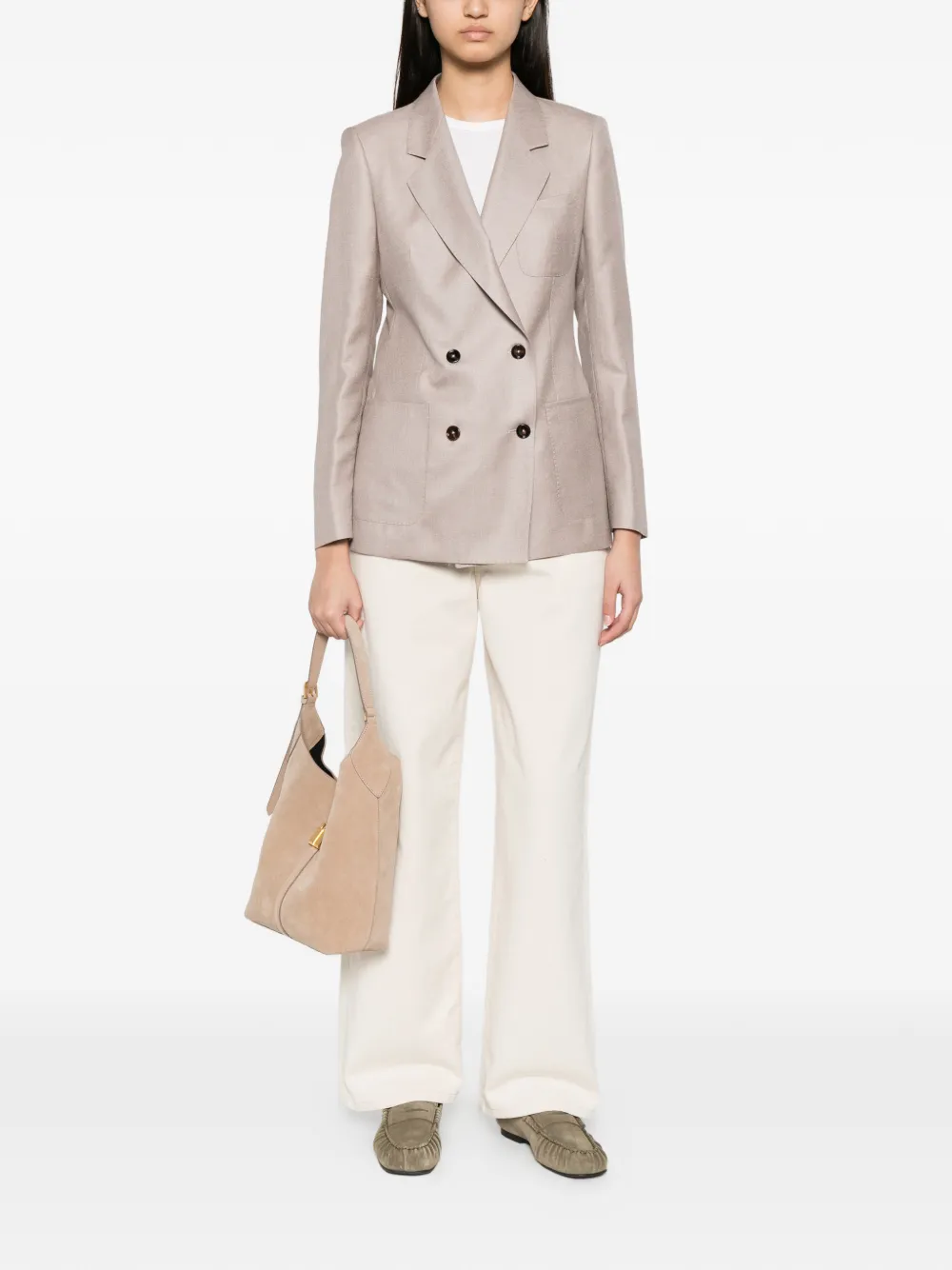 Tagliatore Blazer met dubbele rij knopen Beige