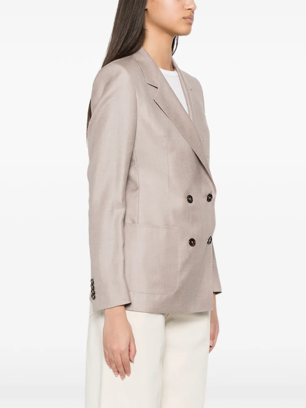 Tagliatore Blazer met dubbele rij knopen Beige