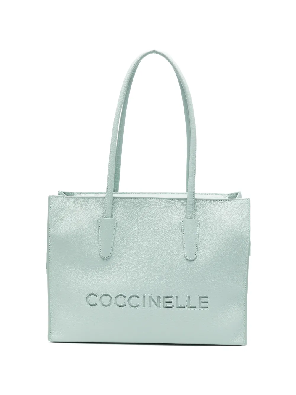 Coccinelle logo-embossed leather shoulder bag - Blu