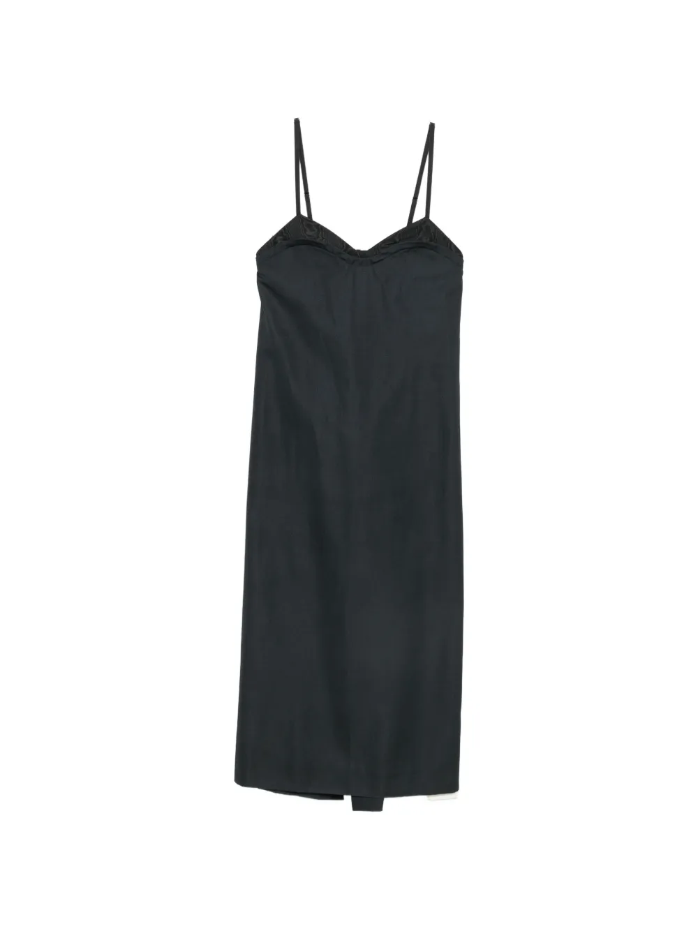 Carven Open-back Silk Midi Dress In Black