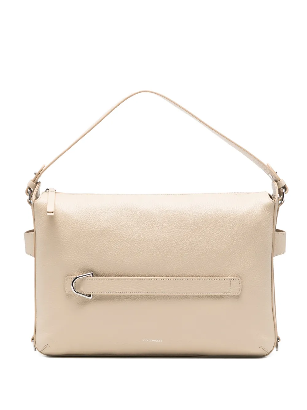 Coccinelle grainy leather shoulder bag - Toni neutri
