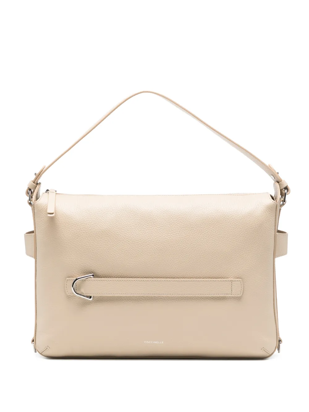 Coccinelle grainy leather shoulder bag - Toni neutri