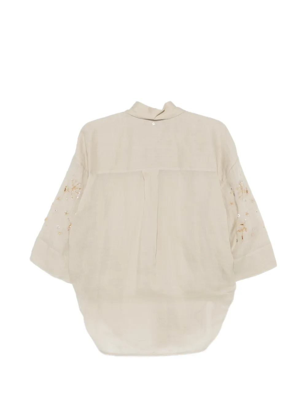 Lorena Antoniazzi Overhemd met pailletten Beige