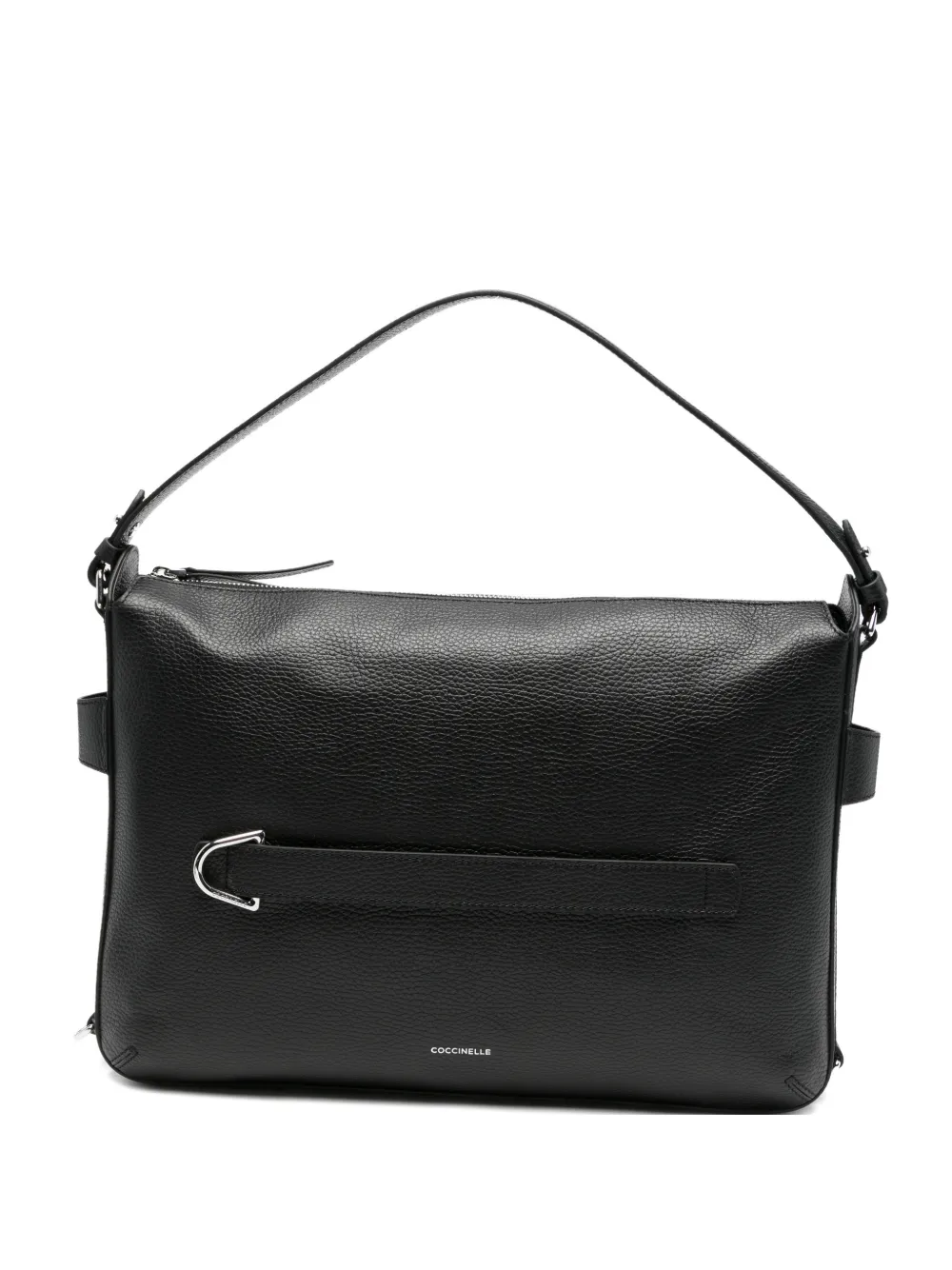 Coccinelle grainy leather tote bag - Nero