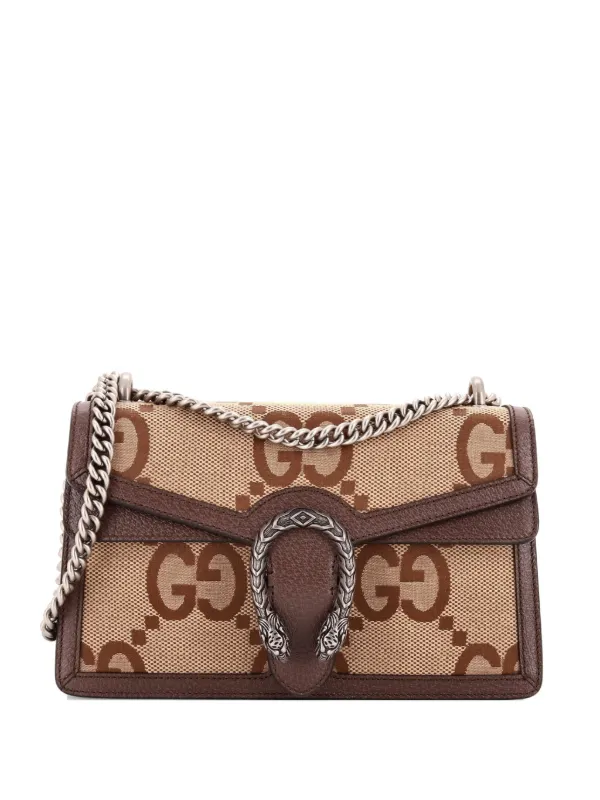 Gucci Pre-owned Dionysus Bag Jumbo GG Canvas Small Shoulder Bag in Brown