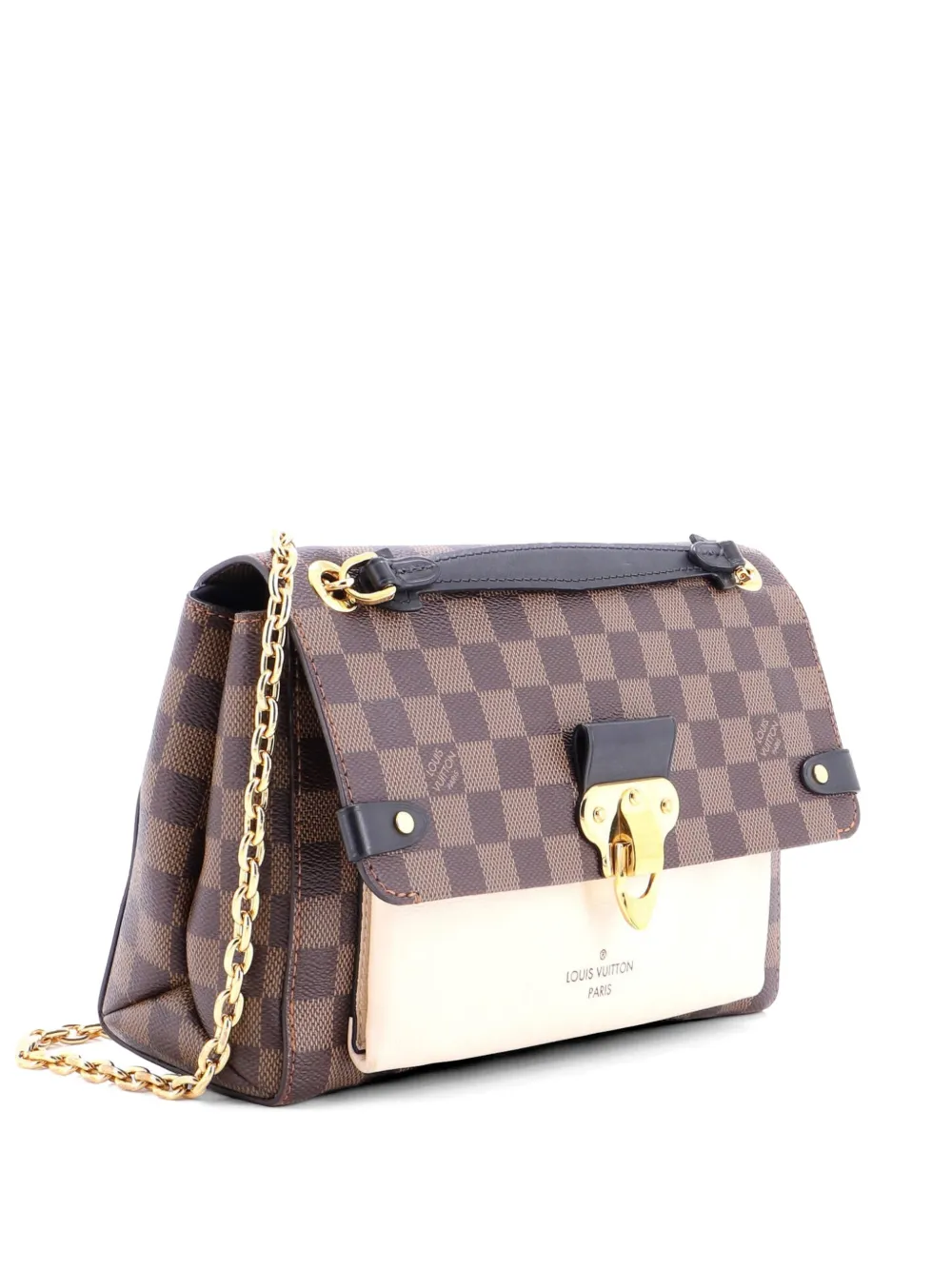 Louis Vuitton Pre-Owned Borsa a mano Vavin PM in pelle e tela Damier con tracolla - Marrone