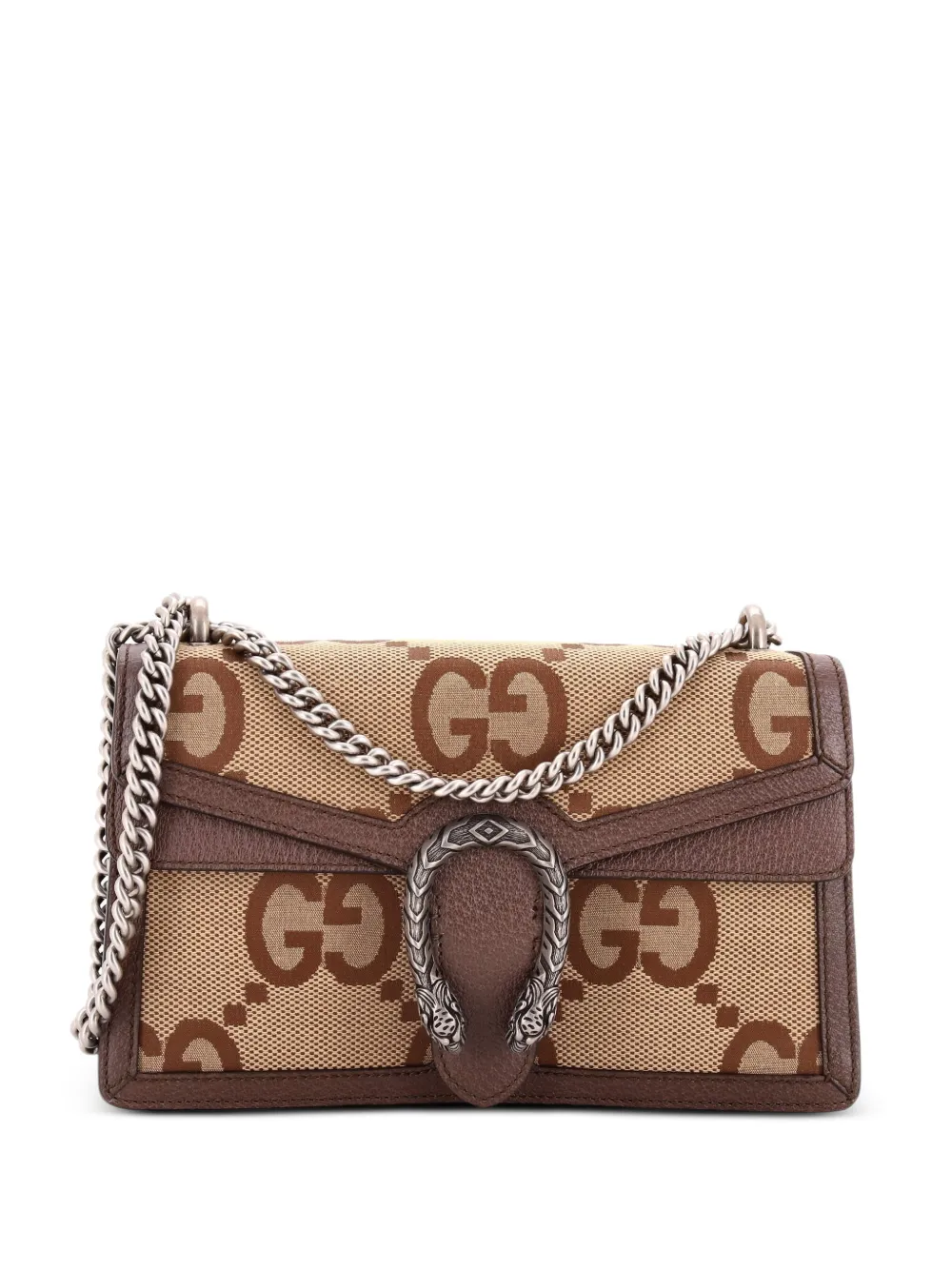 Gucci Pre-Owned Kleine Dionysus Bag Schultertasche aus Jumbo GG Canvas - Braun