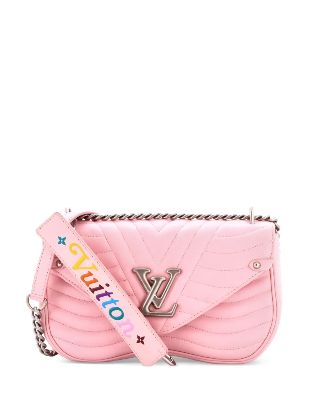 Louis Vuitton Pre-Owned Borsa a tracolla New Wave Chain MM in pelle trapuntata - Rosa
